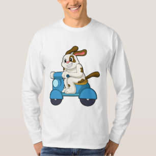 T-shirt Chien comme Biker avec Scooter.PNG
