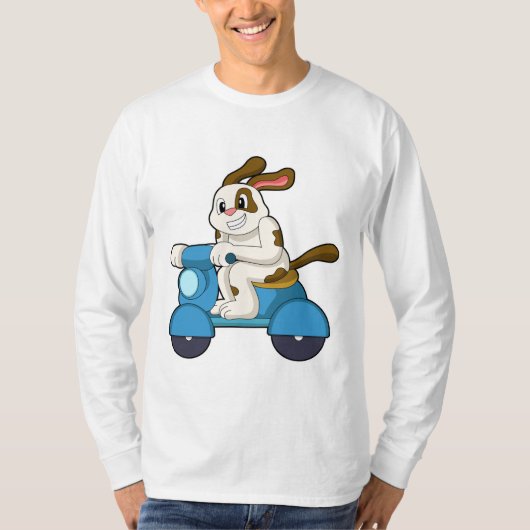 T-shirt Chien comme Biker avec Scooter.PNG (Devant)