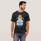 T-shirt Chien comme Biker avec Scooter.PNG (Devant entier)