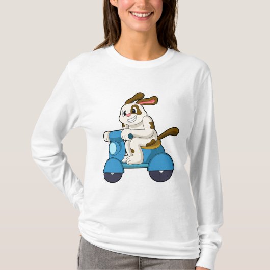 T-shirt Chien comme Biker avec Scooter.PNG (Devant)