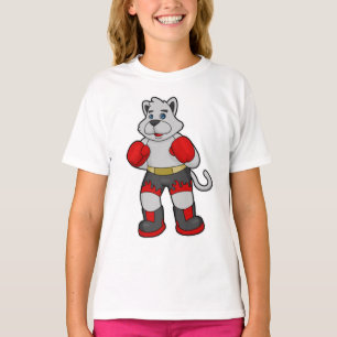 T-shirt Chien comme boîte avec gants de boxe