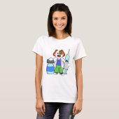 T-shirt Chien comme docteur avec seringue (Devant entier)