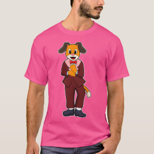 T-shirt Chien comme marié avec costume