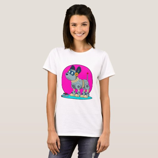 T-shirt Chien comme robot (Devant entier)