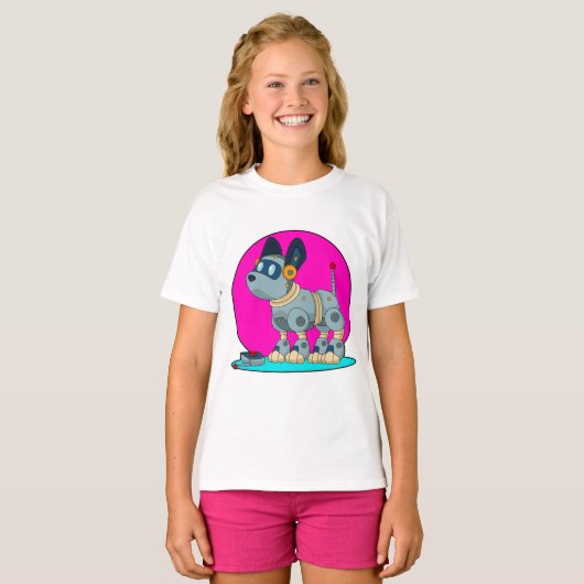 T-shirt Chien comme robot (Devant entier)