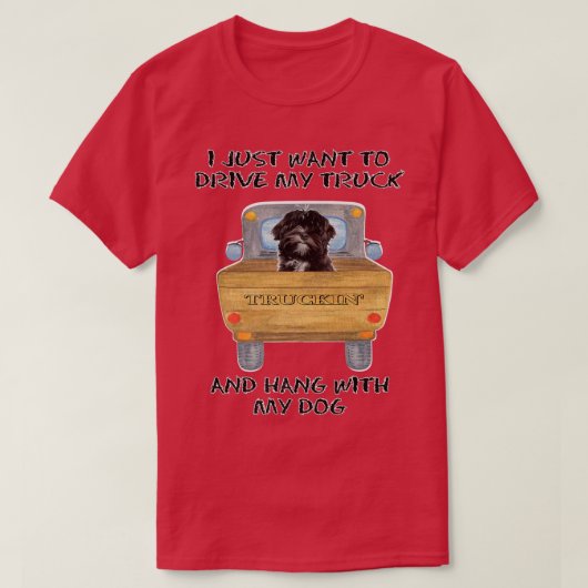 T-shirt Chien conducteur de camion Lhasa Apso (Design devant)