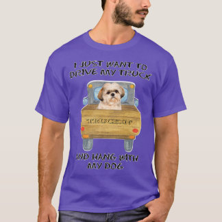 T-shirt Chien conducteur de camion Shih Tzu