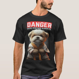 T-shirt Chien Connaît Le Karaté