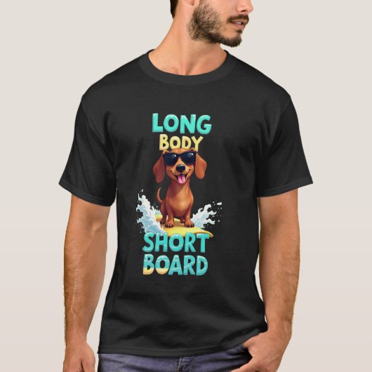T-shirt Chien cool de Dachshund surfeur (Devant)