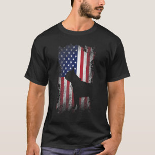 T-shirt Chien Cool du drapeau américain des terriers de Bo