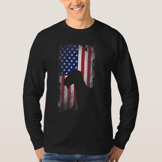 T-shirt Chien Cool du drapeau américain Patriotique Aireda (Devant)