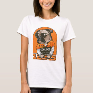 T-shirt Chien cool | Illustration de chien amusant et curi