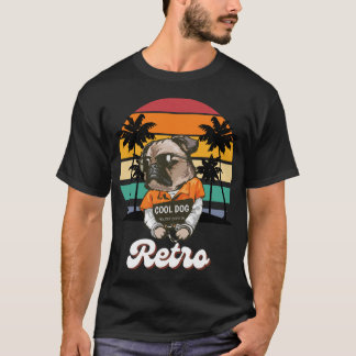 T-shirt Chien cool : Rétro