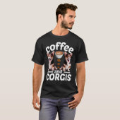 T-shirt Chien Corgi Café Et Corgi (Devant entier)
