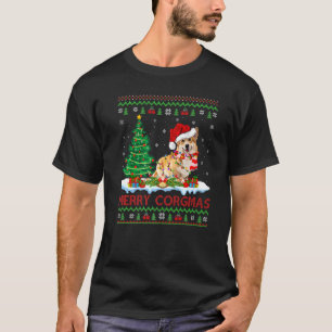 T-shirt Chien Corgi Chapeau de Père Noël Assorti Corgi Noë