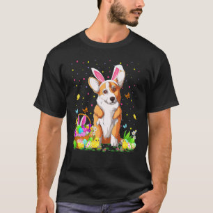 T-shirt Chien Corgi Gallois Chasse d'oeufs de Pâques Corgi