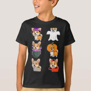 T-shirt Chien Corgi Halloween Fantôme Épouvantable Horreur