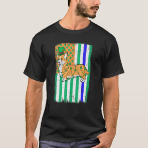 T-shirt Chien Corgi Irlandais Drapeau Usa Policier Flic St