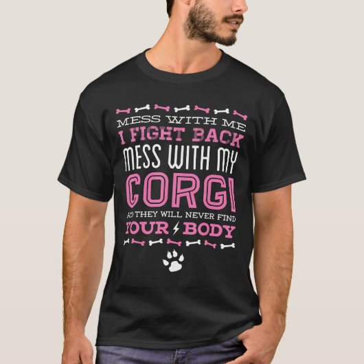 T-shirt Chien Corgi S'amuse Avec Mon Corgi (Devant)