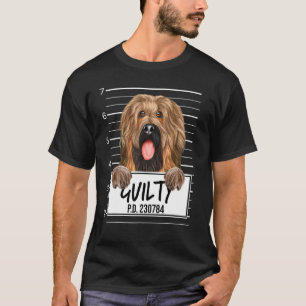T-shirt Chien Coupable Briard Mugshot