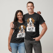 T-shirt Chien Coupable Mugshot St Bernard (Unisexe)
