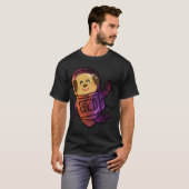 T-shirt chien coupé dans l'espace (Devant entier)
