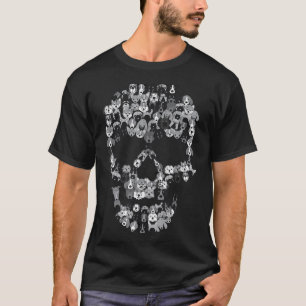T-shirt Chien Crâne Déplaisant Chiot Skeleton Halloween Pa