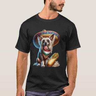 T-shirt Chien Crêté Joyeux Cinco De Mayo Chien Crêté