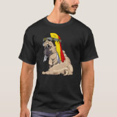 T-shirt Chien Cute Carlin Retro Belgique Flag Pride (Devant)