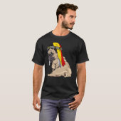 T-shirt Chien Cute Carlin Retro Belgique Flag Pride (Devant entier)