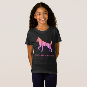 T-Shirt Chien - Cute Pet Pop Art, Animal Abstrait Rose