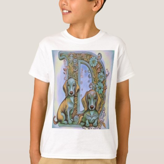 T-shirt Chien D, Alfabet (Devant)