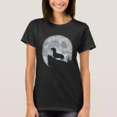 T-shirt Chien Dachshund Avec La Lune Pour Les Propriétaire (Devant)