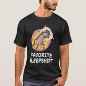 T-shirt Chien Dachshund Chiens Nap Dormir dormir Pyjama nu (Devant)
