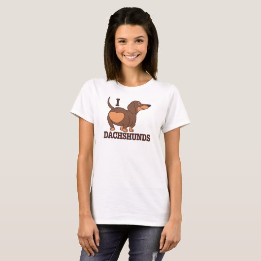 T-shirt Chien Dachshund Love (Devant entier)
