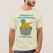 T-shirt Chien d'affaires Chien Groomers Personnalisé (Devant)