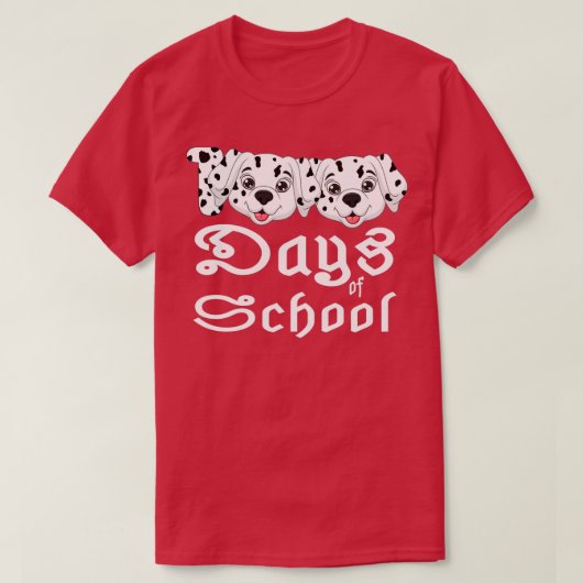 T-shirt Chien Dalmate 100 Jours D'École Thé Chien Dalmatie (Design devant)
