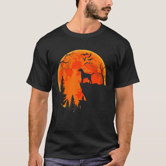 T-shirt Chien dalmate Et Lune Costume Halloween Chien (Devant)