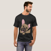 T-shirt Chien d'animal Selfie de Bulldog français pour le (Devant entier)
