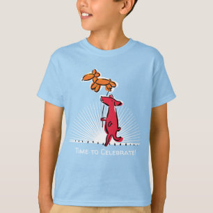 T-shirt Chien d'anniversaire avec l'animal de ballon