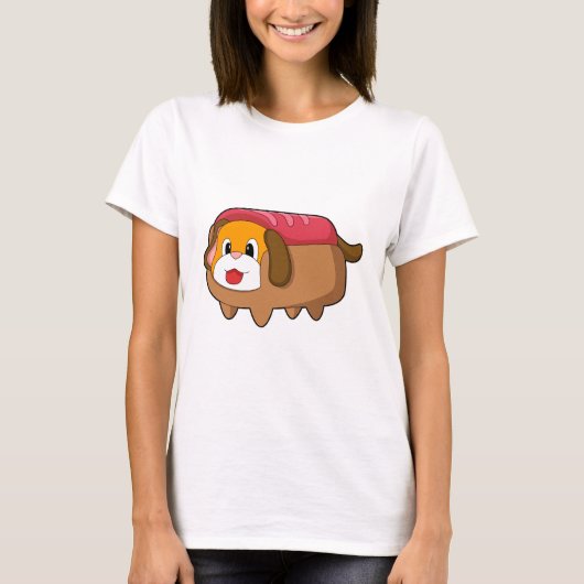 T-shirt Chien dans Hotdog (Devant)