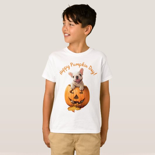 T-shirt Chien dans Jack-o-Lantern (Devant entier)