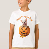 T-shirt Chien dans Jack-o-Lantern (Devant)