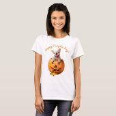 T-shirt Chien dans Jack-o-Lantern (Devant entier)