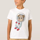 T-shirt Chien dans l'espace en costume (Devant)