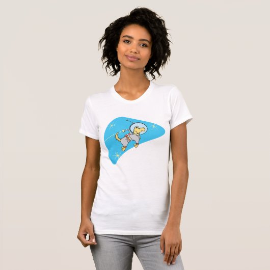 T-Shirt Chien Dans L'Espace Femme (Devant entier)