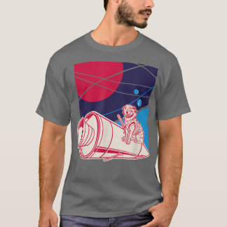 T-shirt Chien dans l'espace Rocket Planet Animaux 