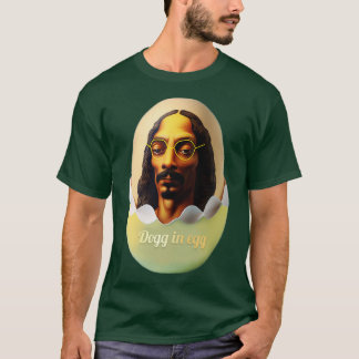 T-shirt chien dans l'oeuf