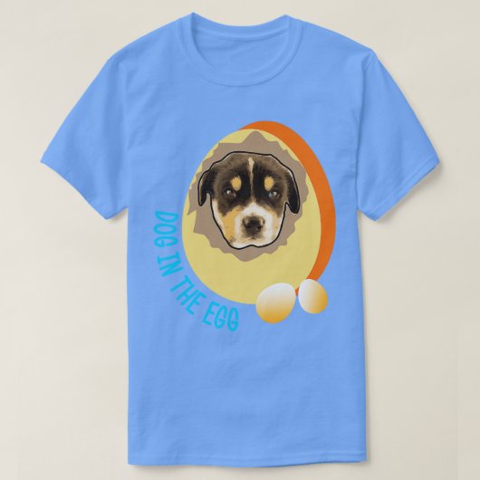 T-shirt chien dans l'oeuf 13 (Design devant)