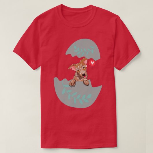 T-shirt chien dans l'oeuf 251 (Design devant)